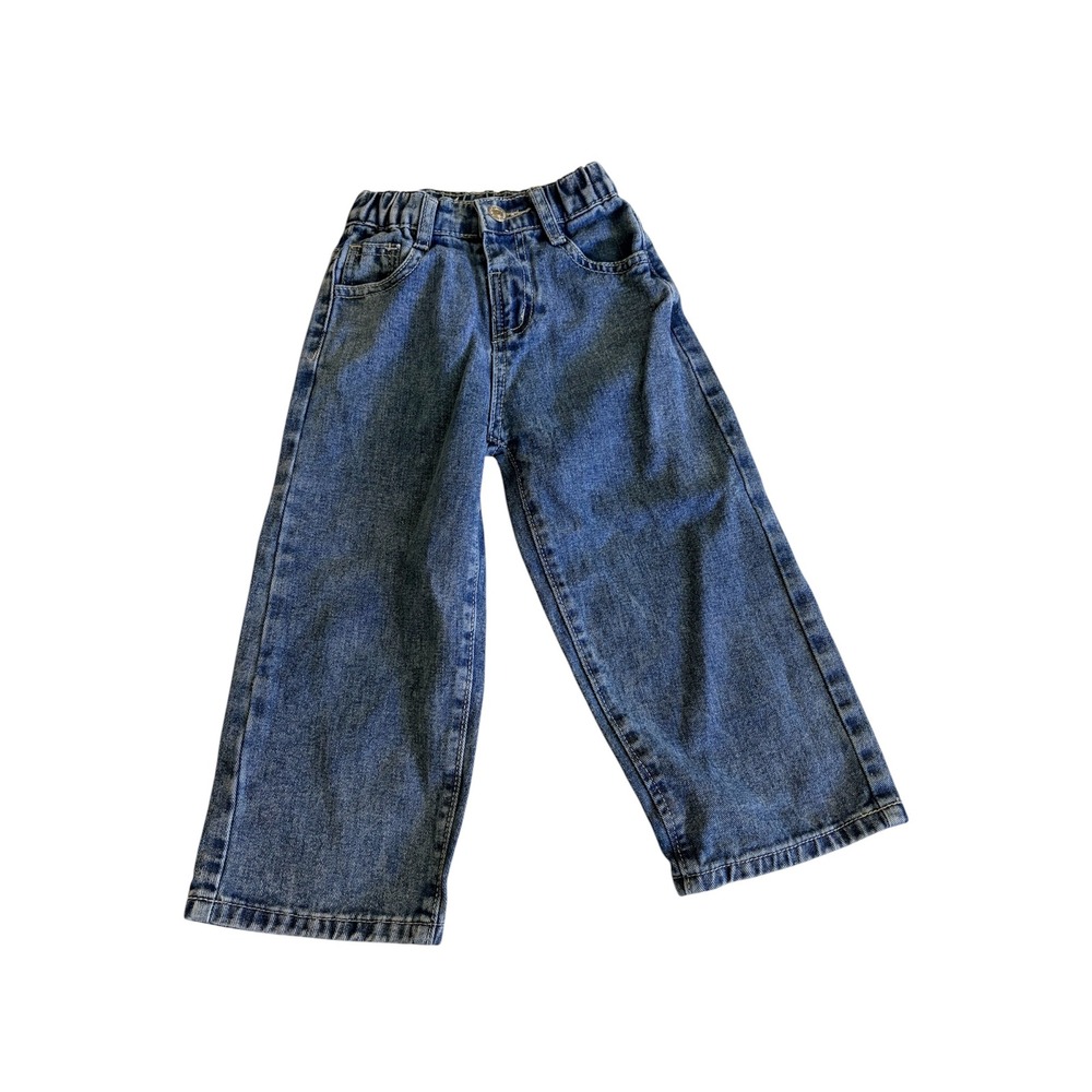 *4 for $20 Mix&Match* Shein Little Kid's Blue Denim Jeans Wide Leg Size 4Y
